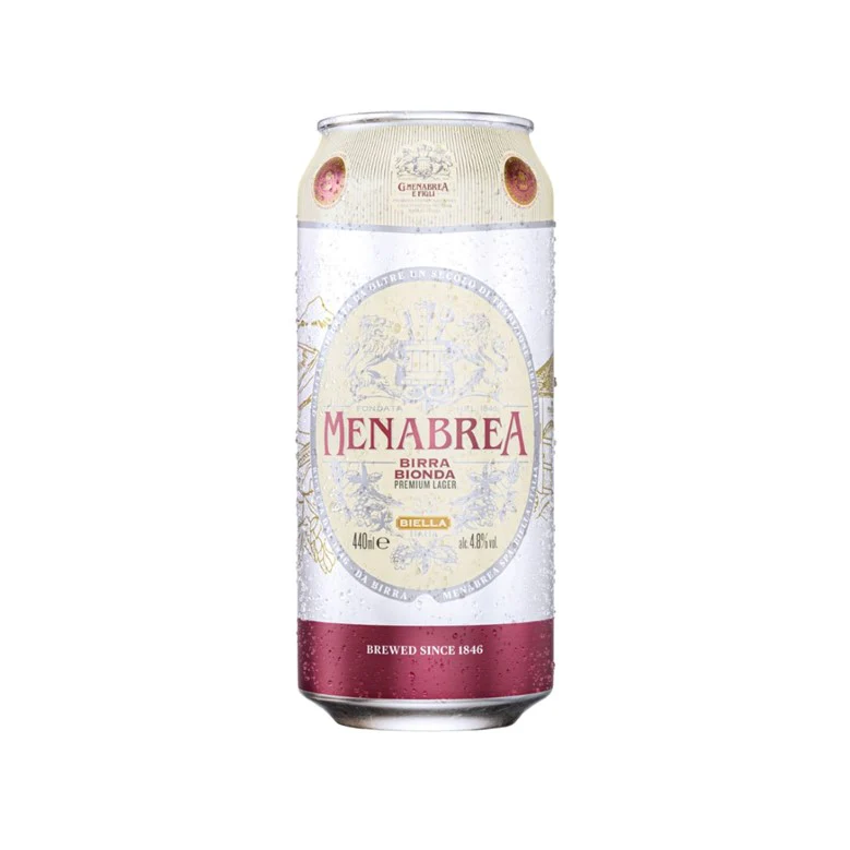 Menabrea Italian Lager 4.8% 12 x 440ml cans